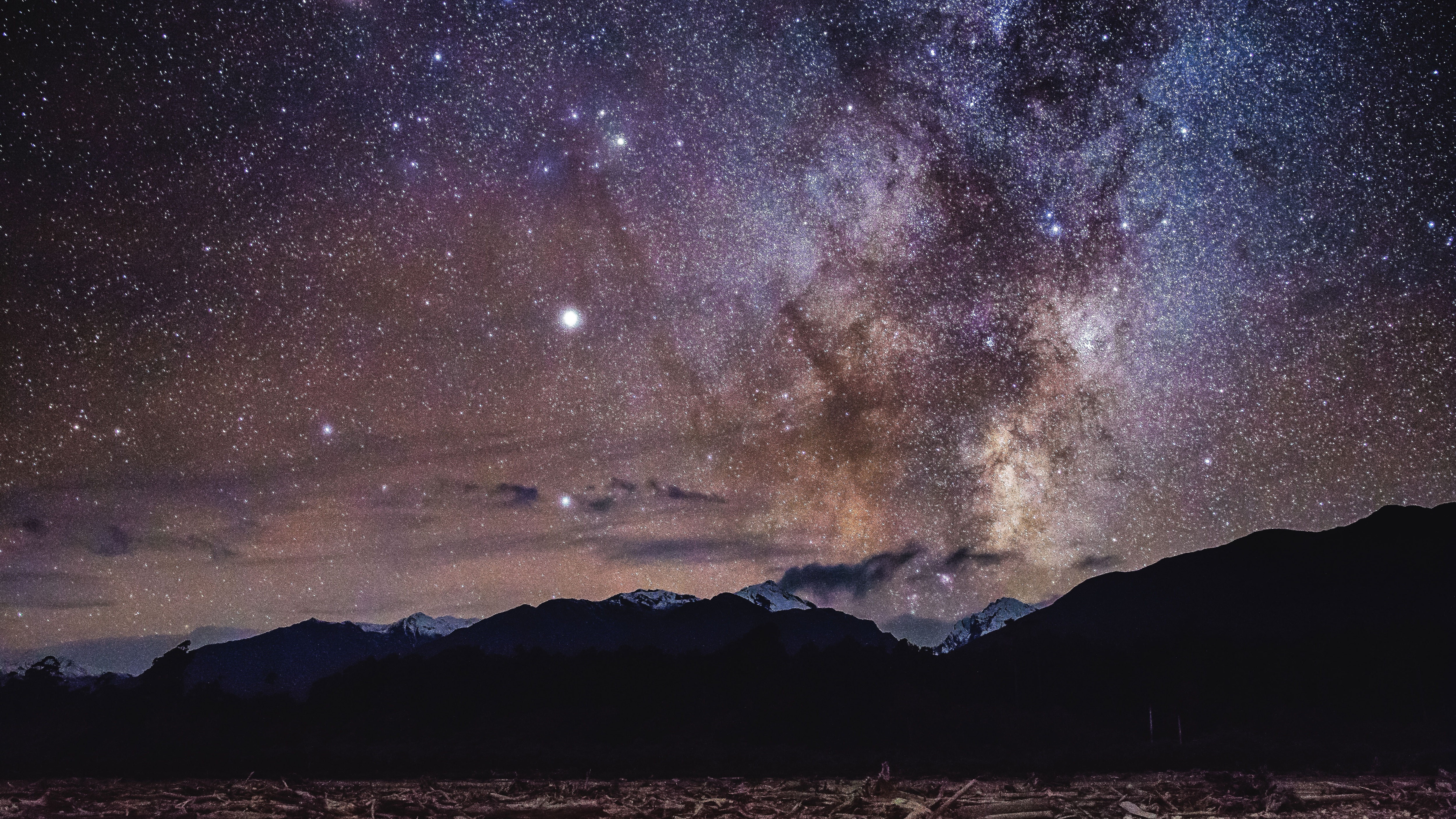 Milky Way over the Southern Alps